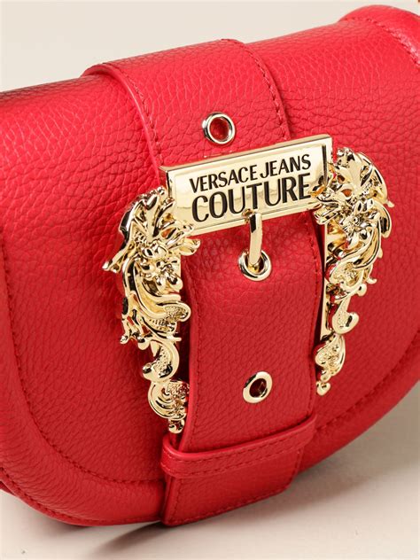 red versace bag with lock okn side|versace handbags.